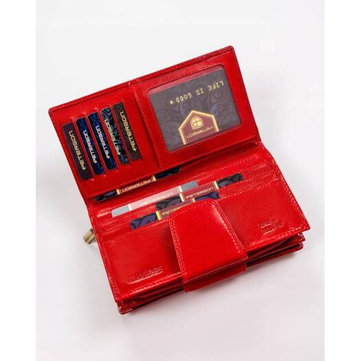 Leather wallet RFID PETERSON PTN 204-VTBD