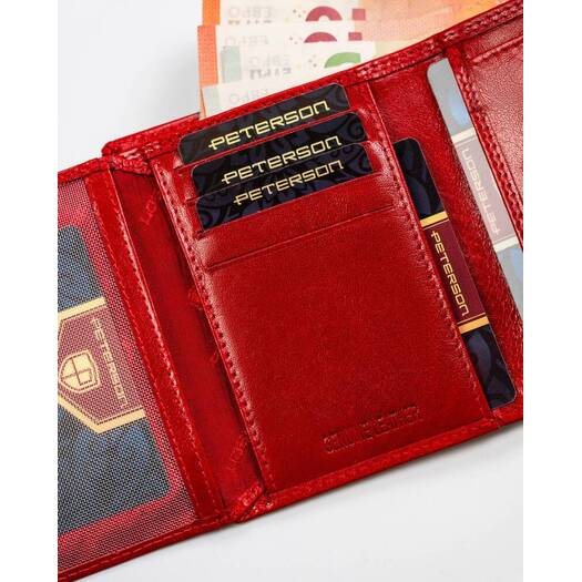 Leather wallet RFID PETERSON PTN 205-VTBD