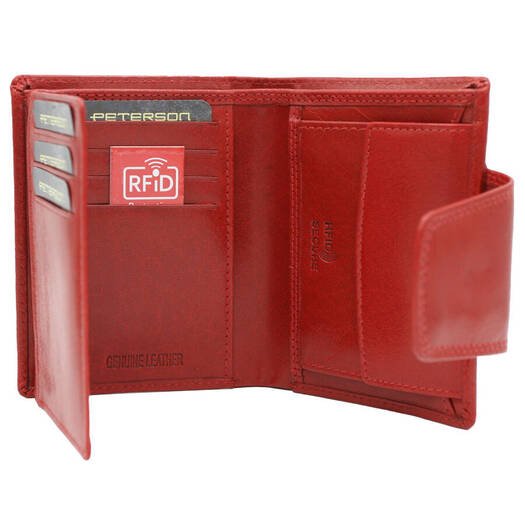 Leather wallet RFID PETERSON PTN 205-VTBD