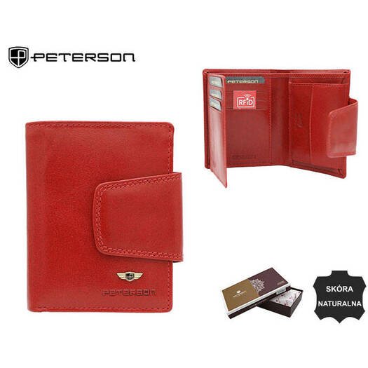 Leather wallet RFID PETERSON PTN 205-VTBD