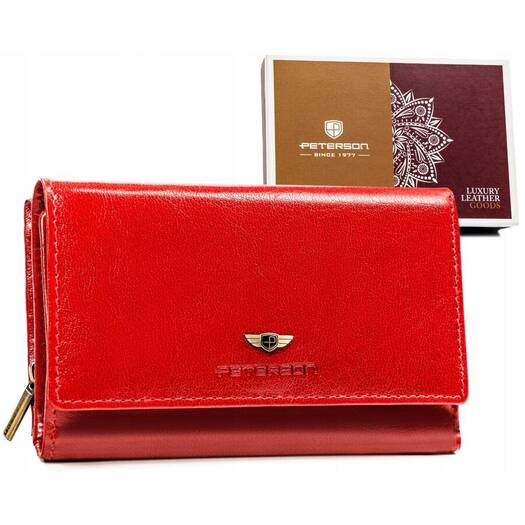 Leather wallet RFID PETERSON PTN 206-VTBD