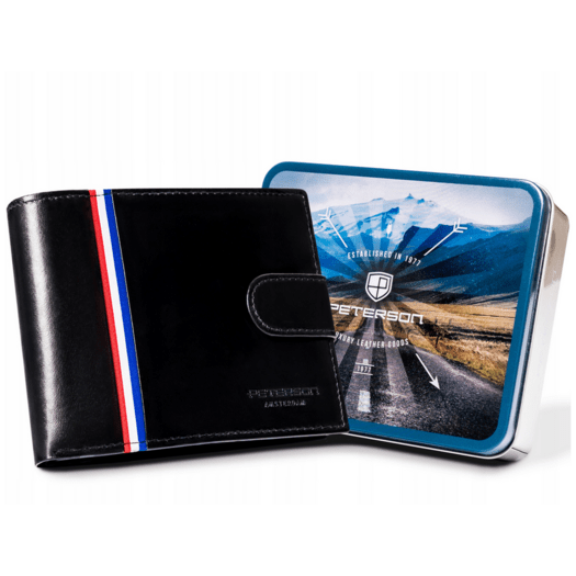 Leather wallet RFID PETERSON PTN 22301L-VT-A