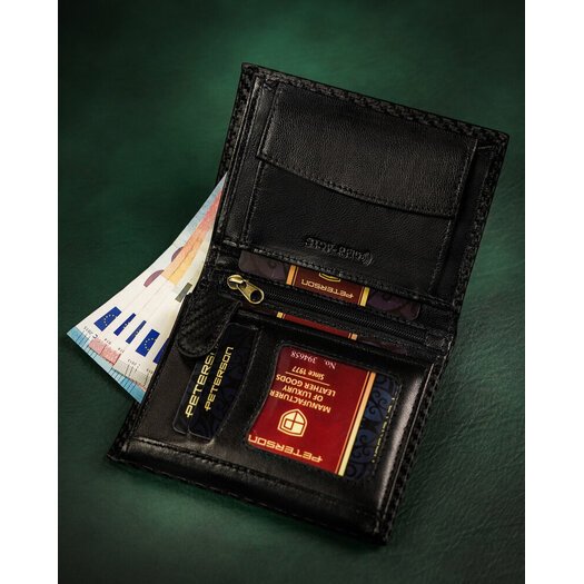 Leather wallet RFID PETERSON PTN 339-CA