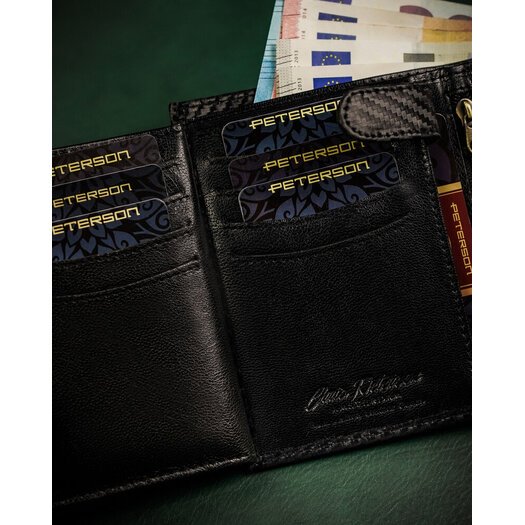 Leather wallet RFID PETERSON PTN 339-CA