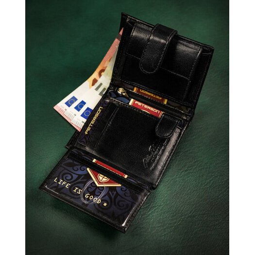 Leather wallet RFID PETERSON PTN 363Z 2-1-1