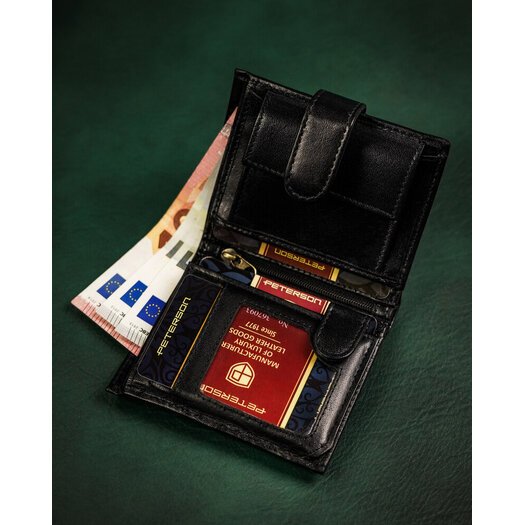 Leather wallet RFID PETERSON PTN 363Z 2-1-1