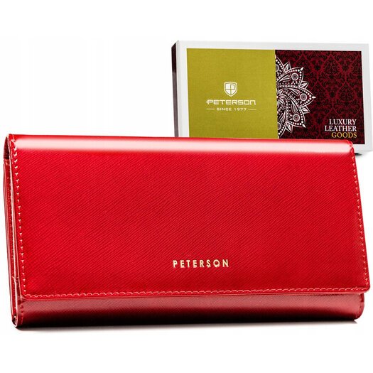 Leather wallet RFID PETERSON PTN 42100-SAF