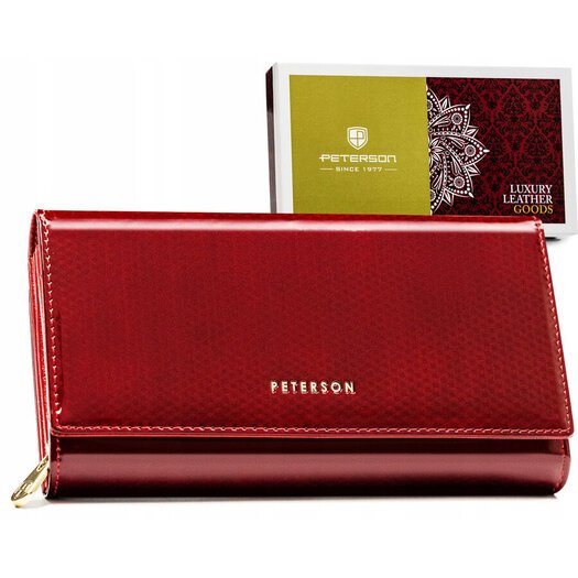 Leather wallet RFID PETERSON PTN 42100-SBR