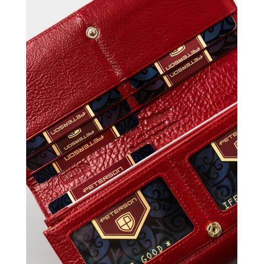 Leather wallet RFID PETERSON PTN 42100-SGN