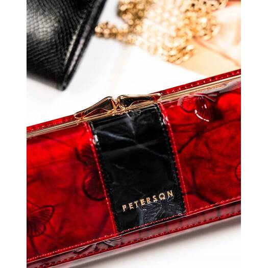 Leather wallet RFID PETERSON PTN 421028-BF