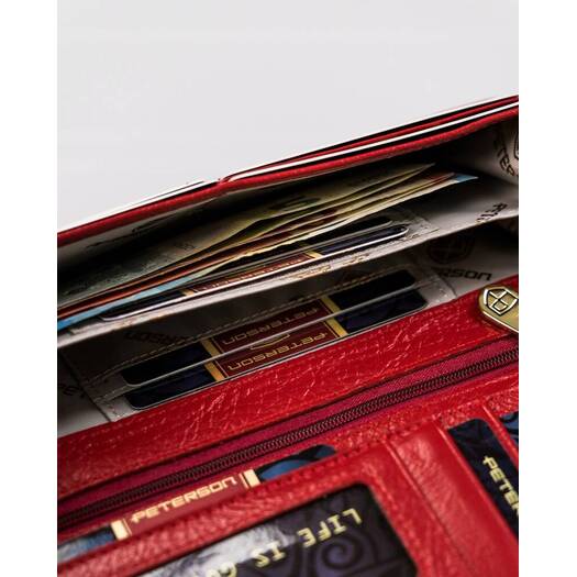 Leather wallet RFID PETERSON PTN 421028-SGN