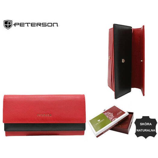 Leather wallet RFID PETERSON PTN 421028-SGN