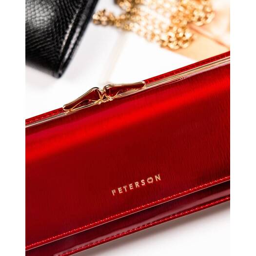 Leather wallet RFID PETERSON PTN 421028-SH