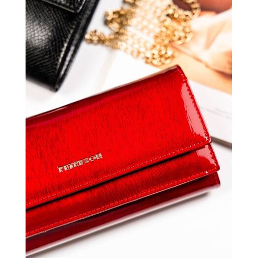 Leather wallet RFID PETERSON PTN 421028-SH