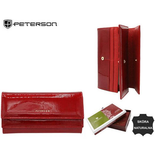 Leather wallet RFID PETERSON PTN 421028-SH