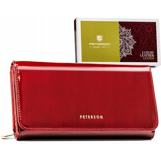 Leather wallet RFID PETERSON PTN 421077-SBR