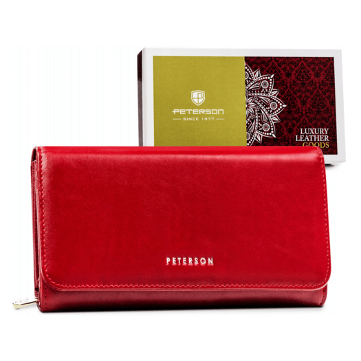 Leather wallet RFID PETERSON PTN 421077-SGN