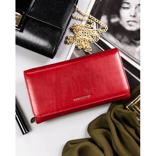 Leather wallet RFID PETERSON PTN 421077-SGN