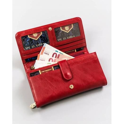 Leather wallet RFID PETERSON PTN 421077-SGN