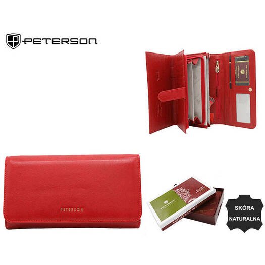 Leather wallet RFID PETERSON PTN 421077-SGN