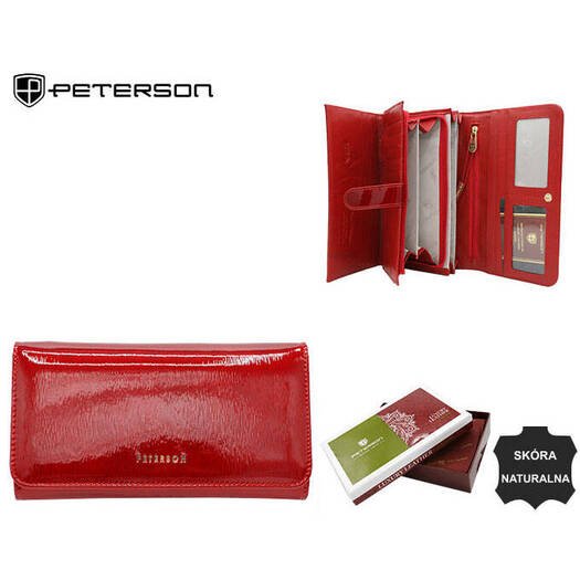 Leather wallet RFID PETERSON PTN 421077-SH