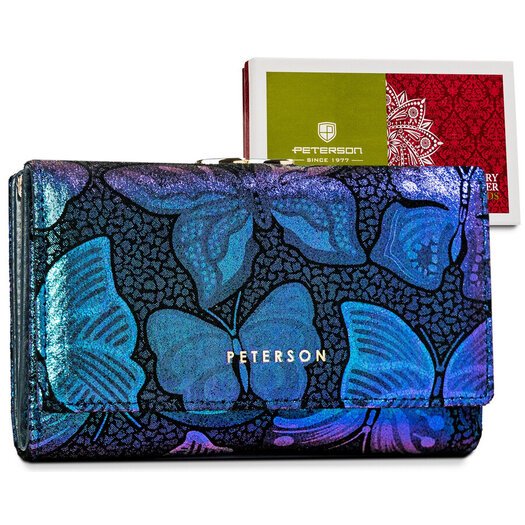 Leather wallet RFID PETERSON PTN 42108-ONBF