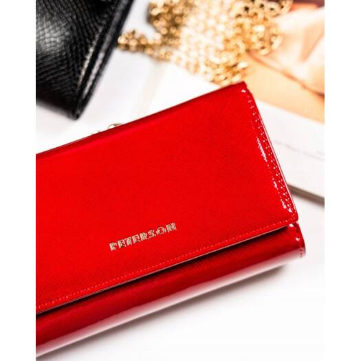 Leather wallet RFID PETERSON PTN 42108-SAF