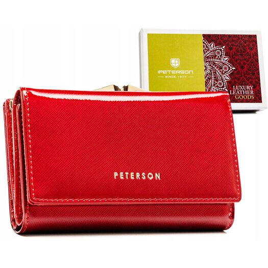 Leather wallet RFID PETERSON PTN 42108-SAF