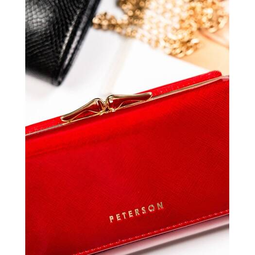 Leather wallet RFID PETERSON PTN 42108-SAF