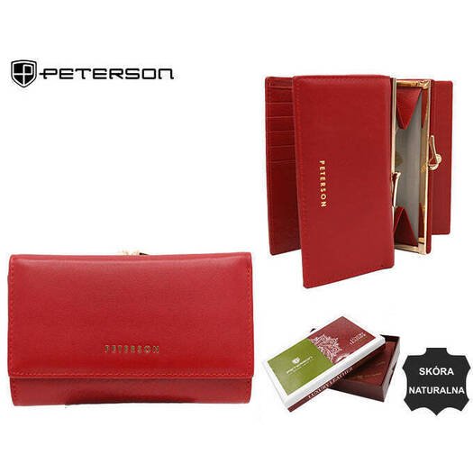 Leather wallet RFID PETERSON PTN 42108-SGN