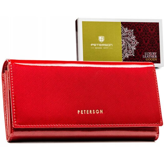 Leather wallet RFID PETERSON PTN 42122-SAF