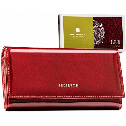 Leather wallet RFID PETERSON PTN 42122-SBR