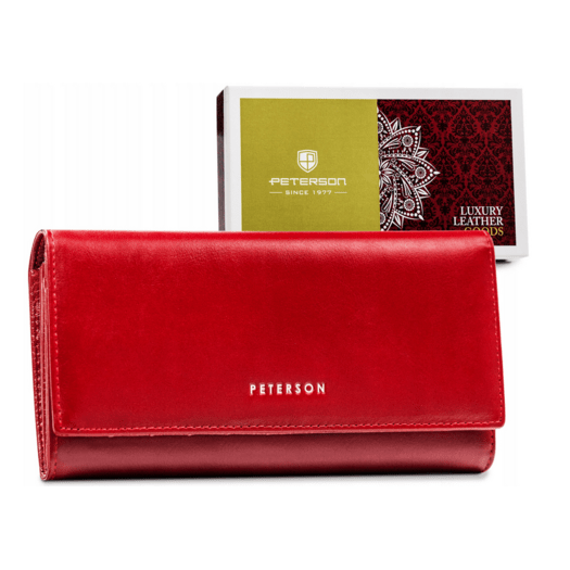 Leather wallet RFID PETERSON PTN 42122-SGN