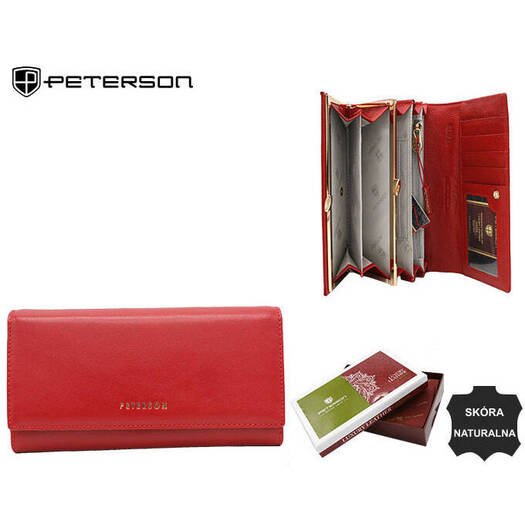 Leather wallet RFID PETERSON PTN 42122-SGN