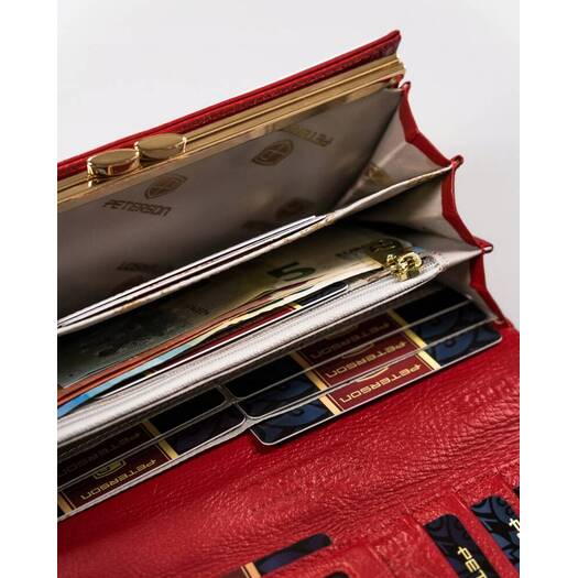 Leather wallet RFID PETERSON PTN 42122-SGN