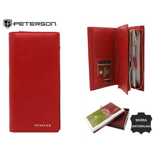 Leather wallet RFID PETERSON PTN 421431-SGN