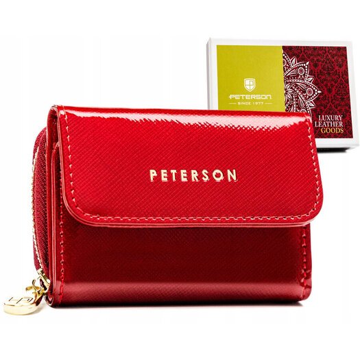 Leather wallet RFID PETERSON PTN 423229-SAF