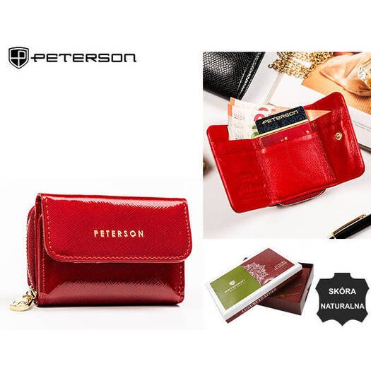 Leather wallet RFID PETERSON PTN 423229-SAF