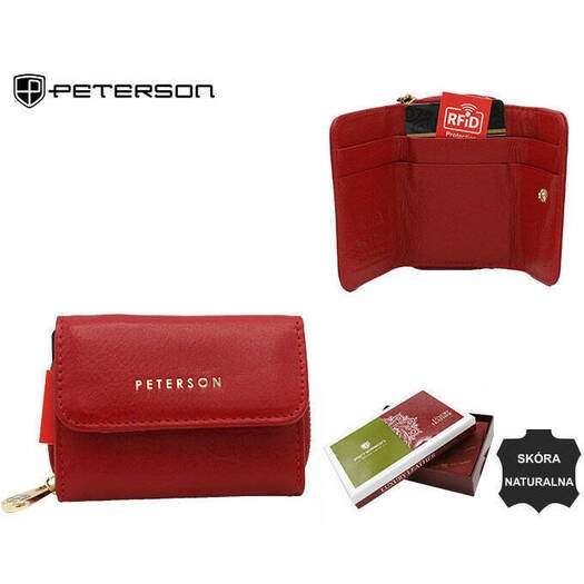 Leather wallet RFID PETERSON PTN 423229-SGN