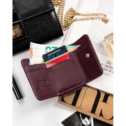 Leather wallet RFID PETERSON PTN 423229-SH