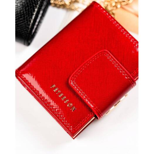 Leather wallet RFID PETERSON PTN 42329-SAF