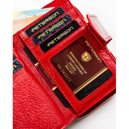 Leather wallet RFID PETERSON PTN 425214-SAF