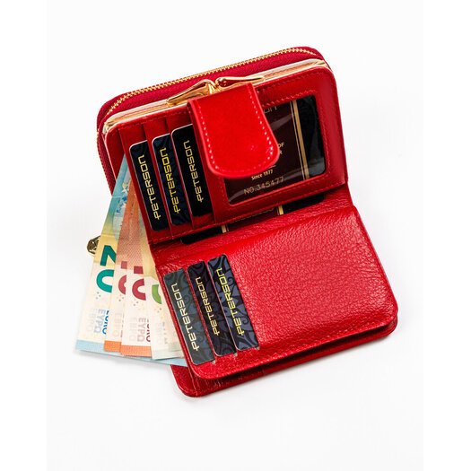 Leather wallet RFID PETERSON PTN 425214-SAF