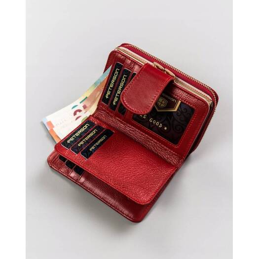 Leather wallet RFID PETERSON PTN 425214-SGN