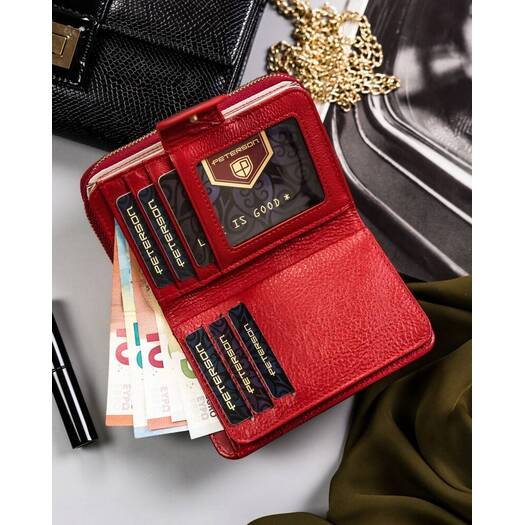 Leather wallet RFID PETERSON PTN 425214-SGN