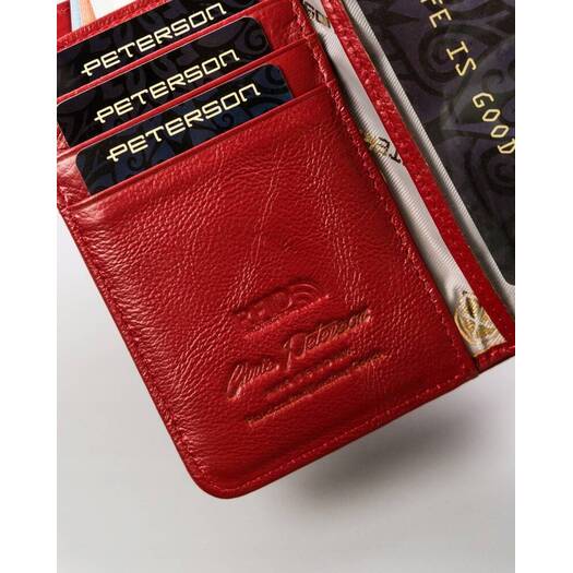 Leather wallet RFID PETERSON PTN 425214-SGN