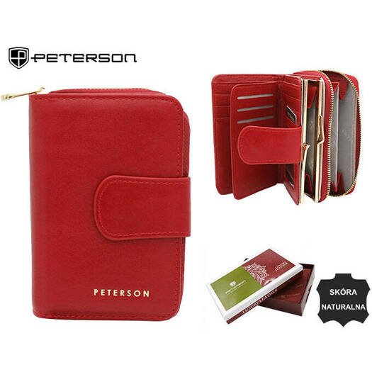 Leather wallet RFID PETERSON PTN 425214-SGN