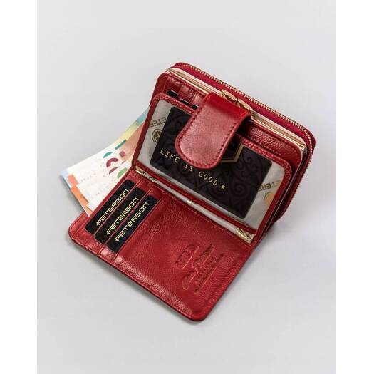 Leather wallet RFID PETERSON PTN 425214-SGN