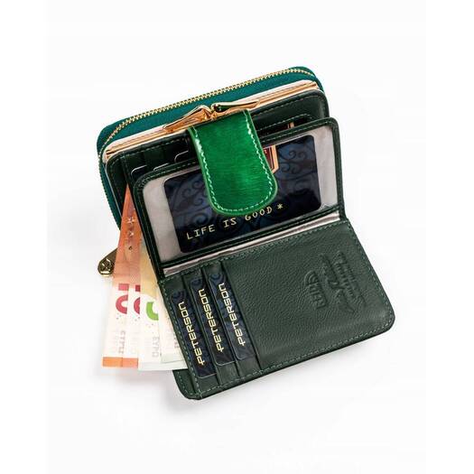 Leather wallet RFID PETERSON PTN 425214-SH