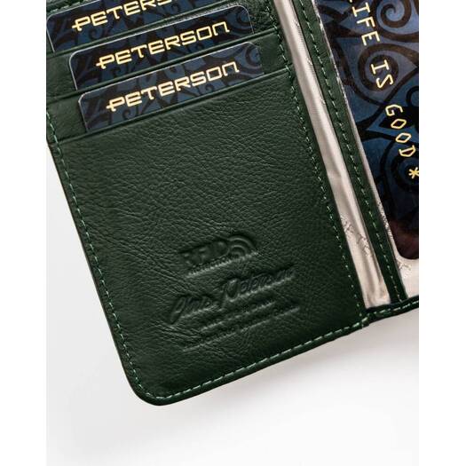 Leather wallet RFID PETERSON PTN 425214-SH